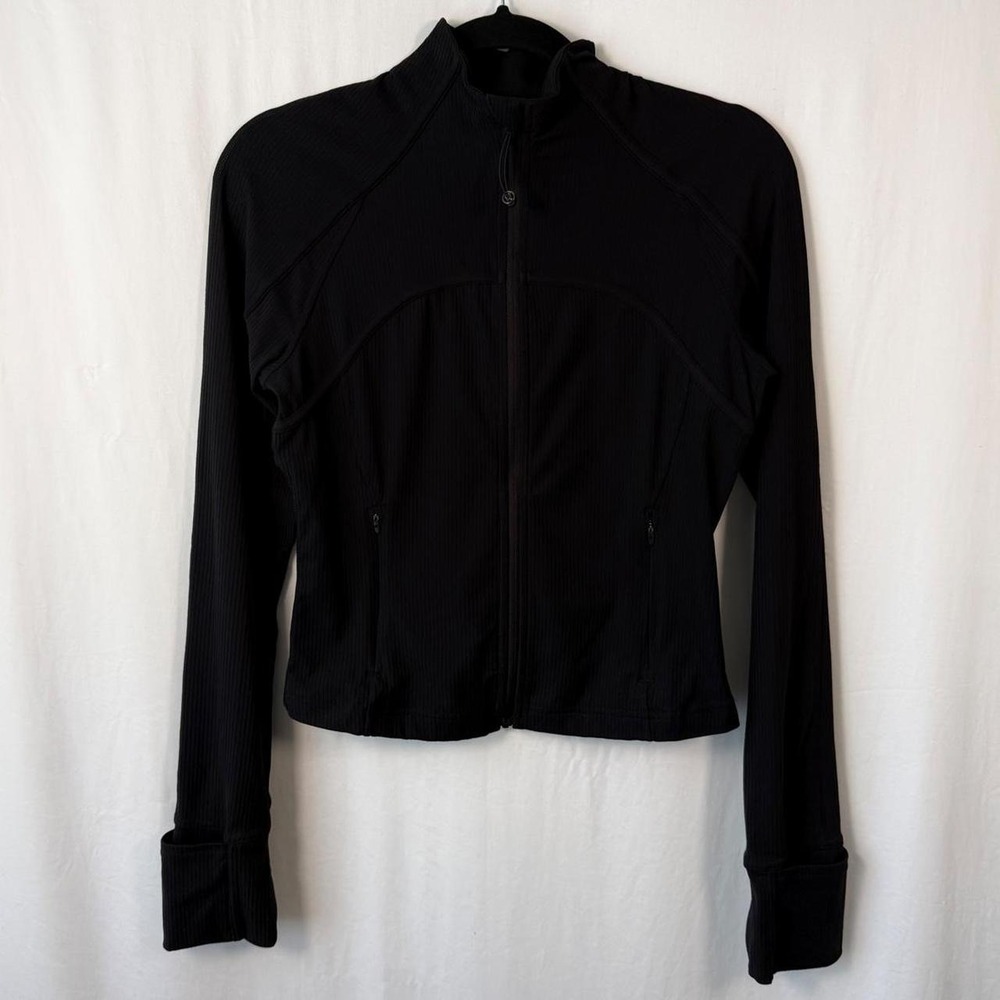 Lululemon Cropped Ribbed Define Nulu Jacket Black Size 8